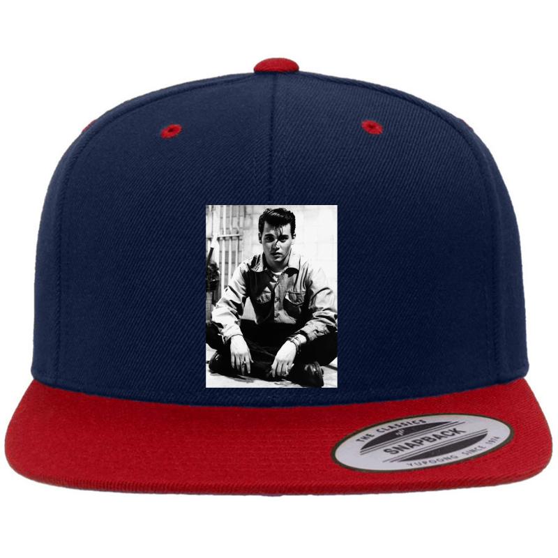 90S Johnny Depp Premium Flat Bill Snapback Cap  Navy