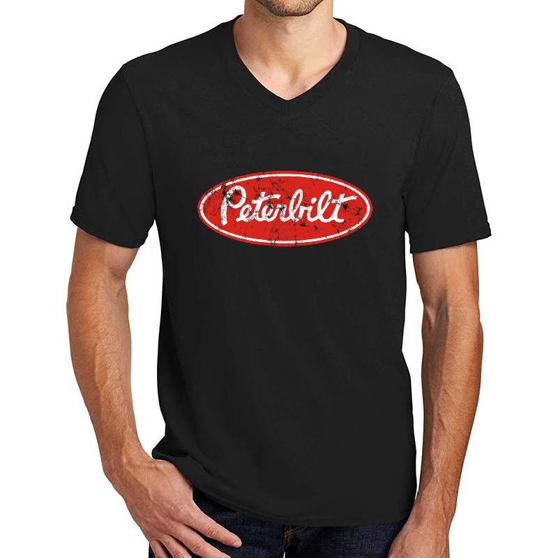Peterbilt Logo Distressed  Premium Flat Bill Snapback Caps