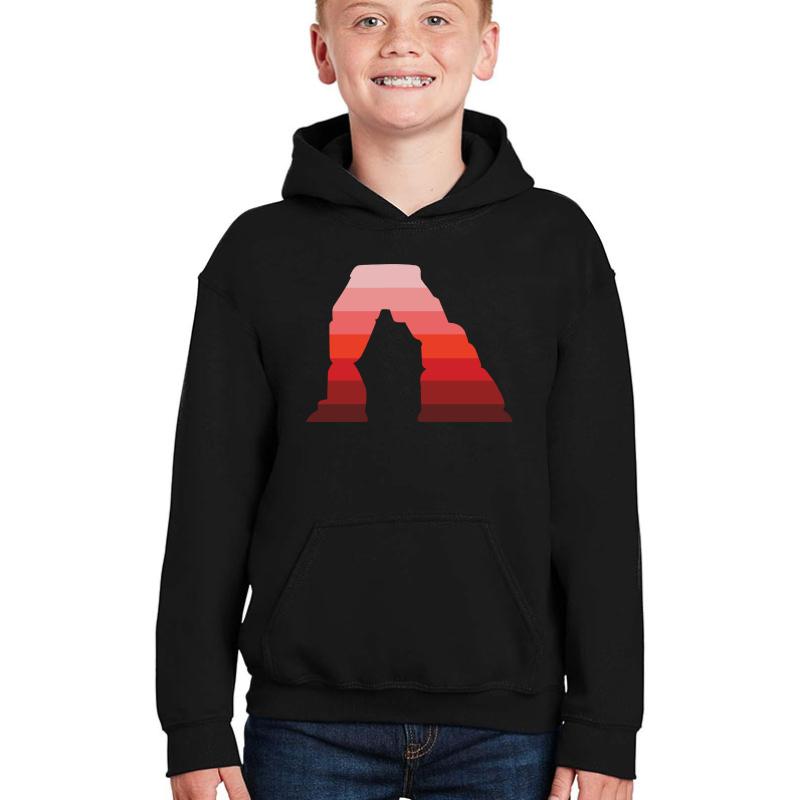 Utah Arch Youth Hooded Sweatshirt Boy Black