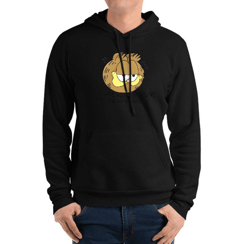 Garfield You are not immune to propaganda HD Youth Hooded Sweatshirts