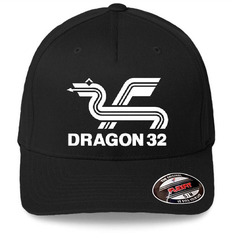 Dragon 32. White logo Premium Flat Bill Snapback Caps