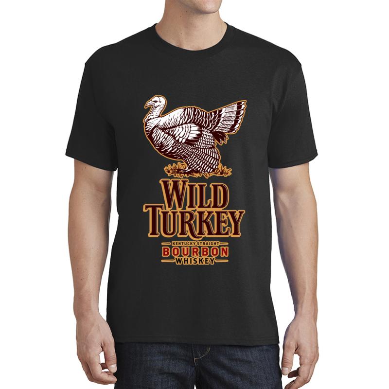 Wild Turkey Unisex T-Shirt Men Black