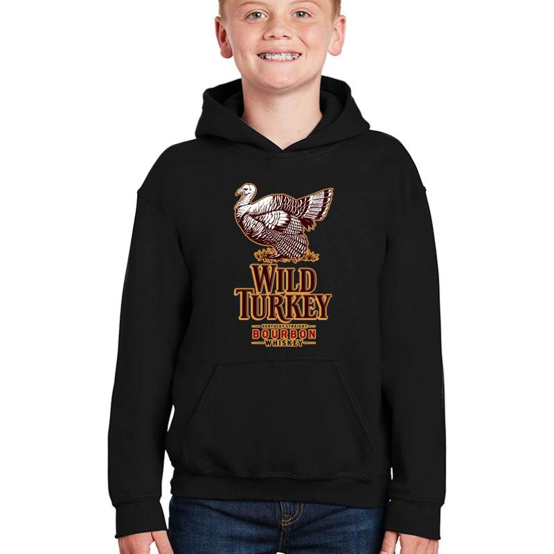 Wild Turkey Youth Hooded Sweatshirt Boy Black