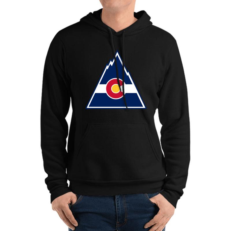 Vintage Colorado Hockey - Retro Rockies Unisex Hooded Sweatshirt Men Black