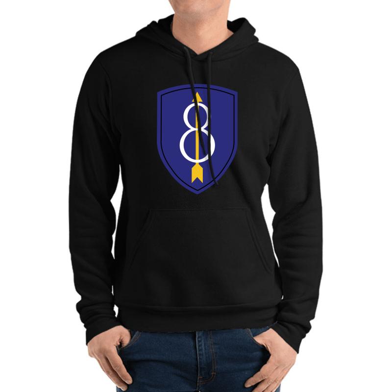 8Th Infantry Division United States - Historical  Unisex Hooded Sweatshirt Men Black