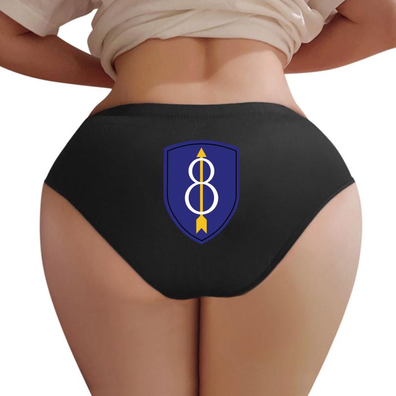 8Th Infantry Division United States - Historical  Women Underwear Panties Women Black