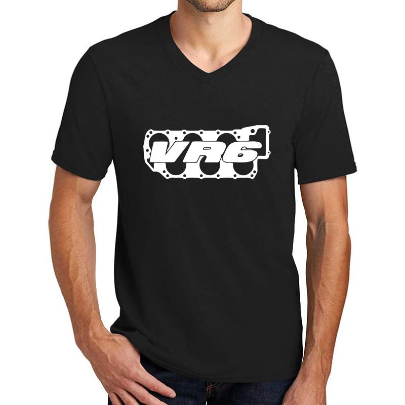 Vr6 Engine Engine Unisex V-Neck T-Shirt Men Black