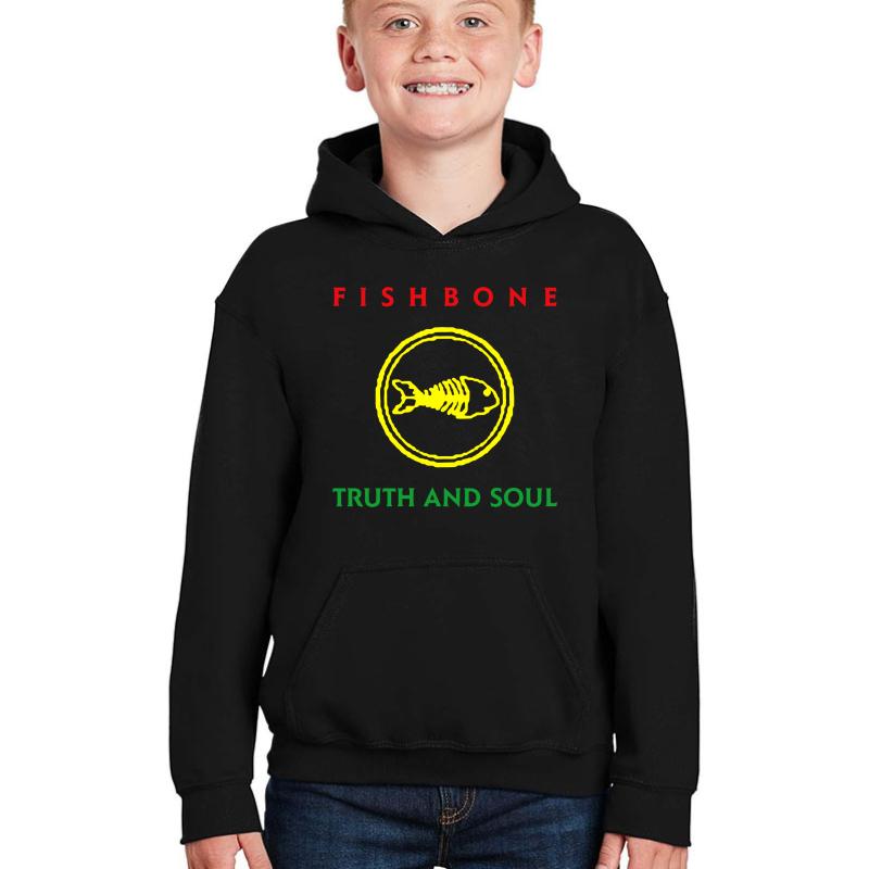 Truth And Soul Fishbone Ska Youth Hooded Sweatshirt Boy Black