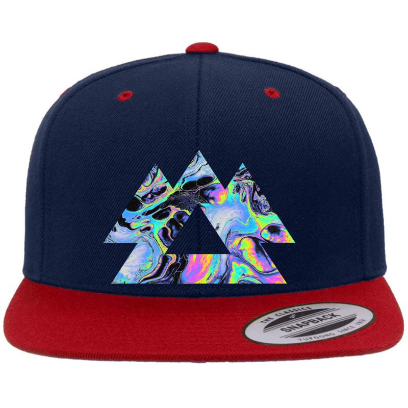 Wakaan Logo Premium Flat Bill Snapback Cap  Navy