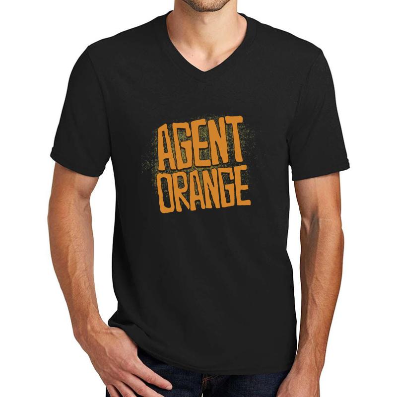 Agent Orange Unisex V-Neck T-Shirt Men Black