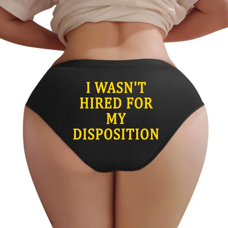 90'S Pittsburgh Football: I Wasn't Hired For My Disposition Women Underwear Panties Women Black