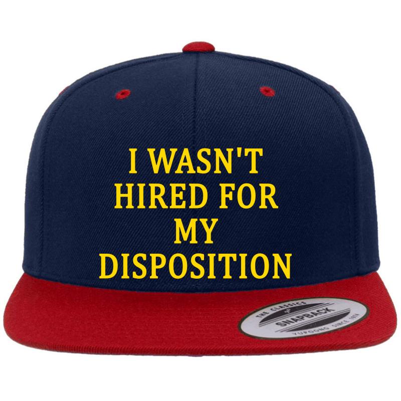 90'S Pittsburgh Football: I Wasn't Hired For My Disposition Premium Flat Bill Snapback Cap  Navy