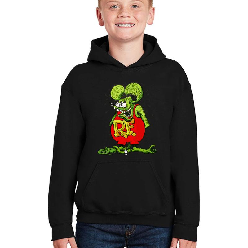 The Rat Fink Youth Hooded Sweatshirt Boy Black