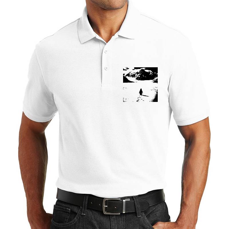 but why? be the penguin go where you are belong black and white Unisex Polo Jersey Sport Shirt