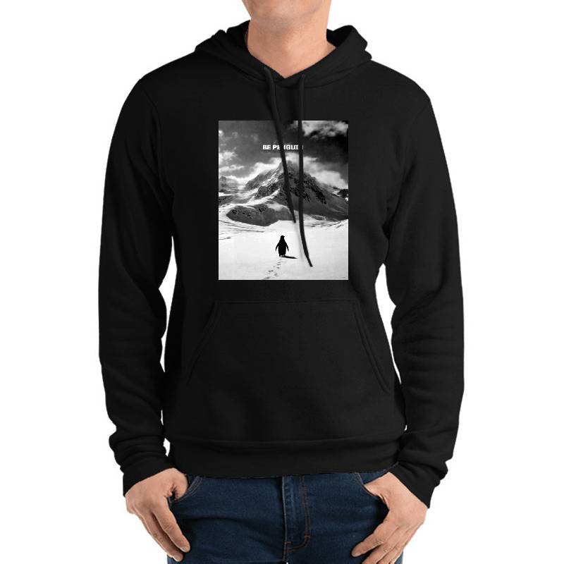 but why? be the penguin go where you are belong black and white2 nihilist Unisex T-shirts