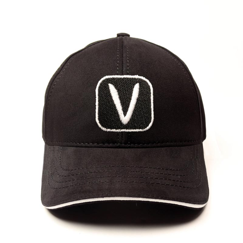 V Patch Embroidered Baseball Cap